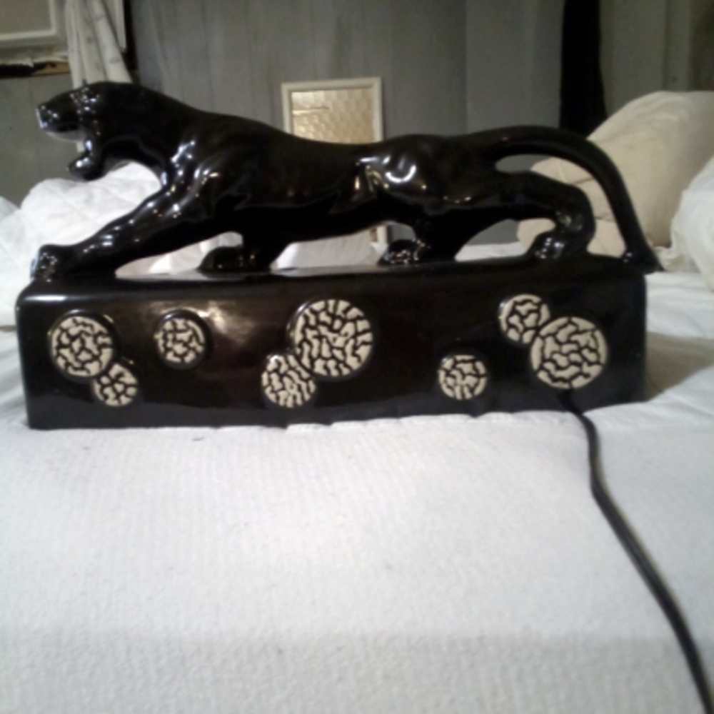 1950's Howard Kron Black Panther Lamp